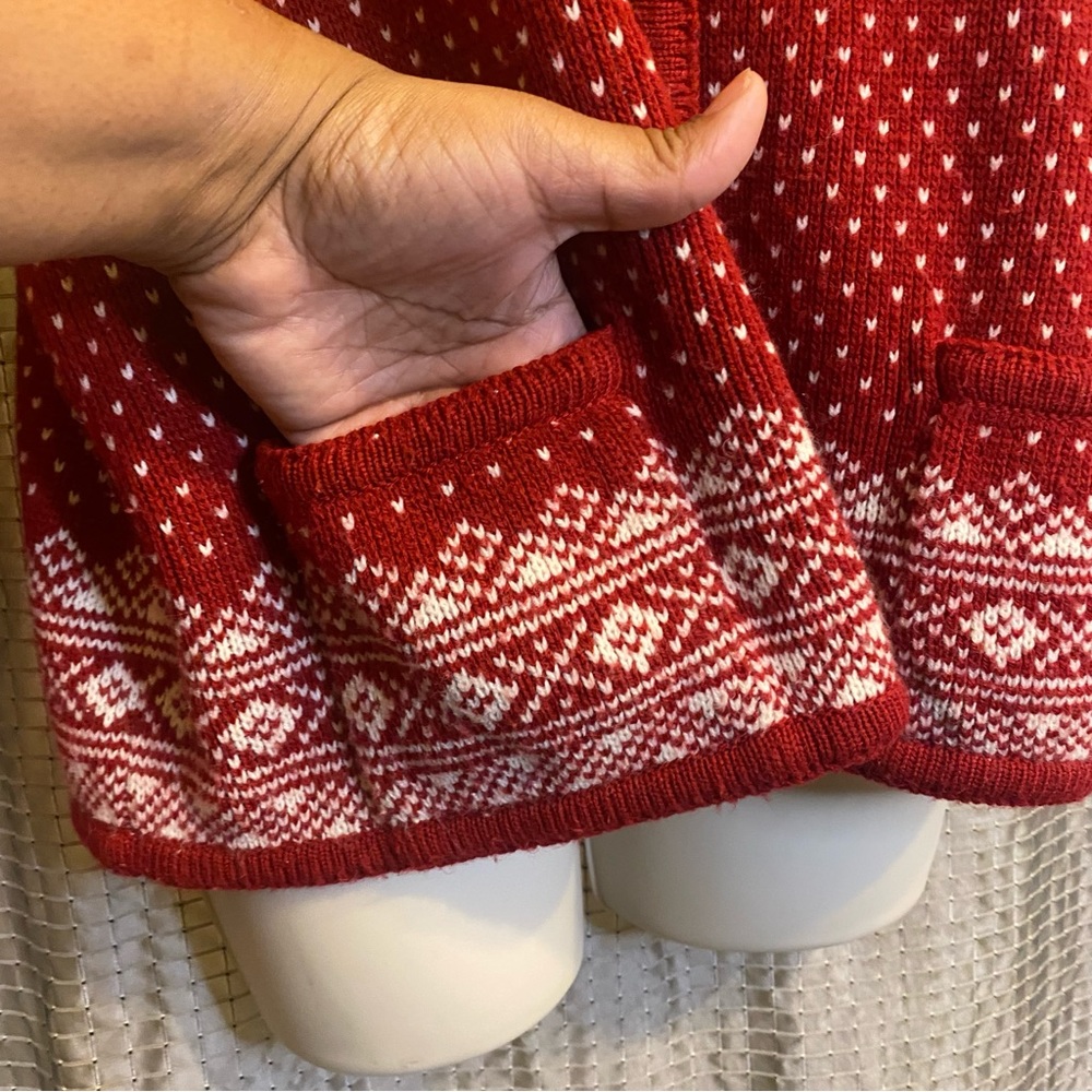 Crystal Kobe Womens Sweater Cardigan Nordic Winter Ski Icelandic Soft Large - Picture 5 of 12